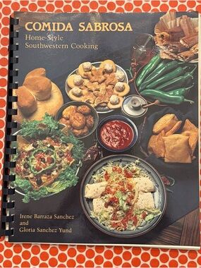Comida Sabrosa Home-Style Southwestern Cooking Cookbook - Blue Cover